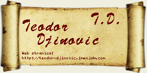 Teodor Đinović vizit kartica